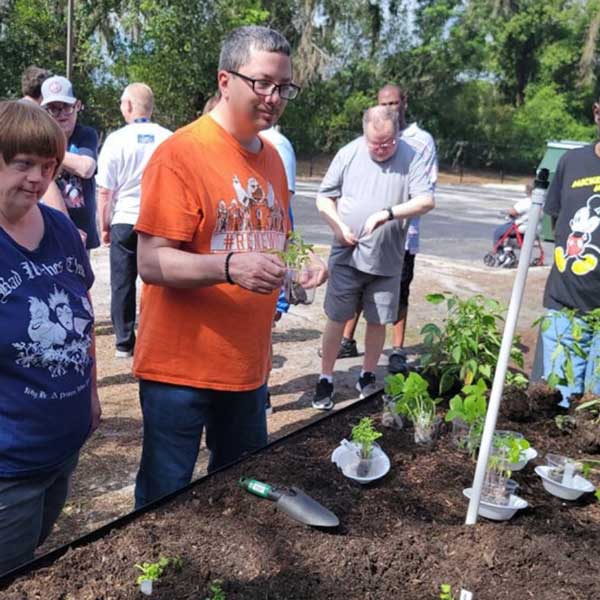 AFI clients gardening