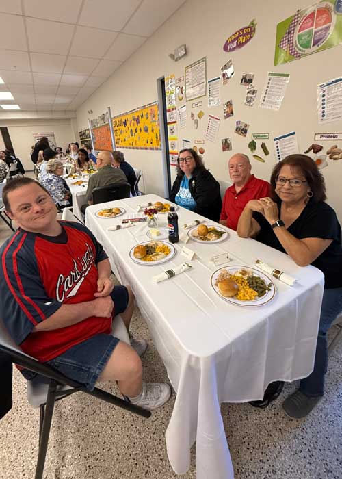AFI clients at the Thanksgiving luncheon